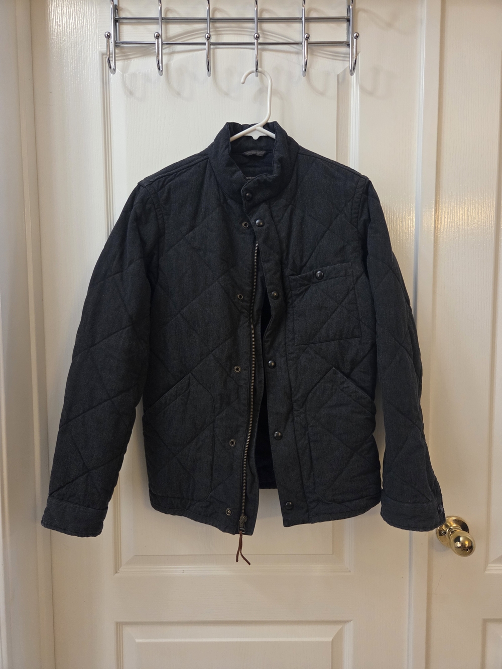 J. Crew Quilted Dark Charcoal Jacket